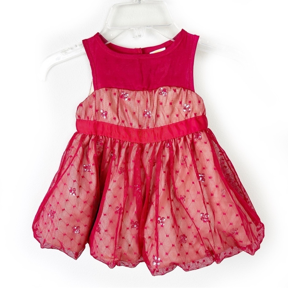 Harajuku Mini for Target Lace red dress with a nude rhinestone liner size: 9M